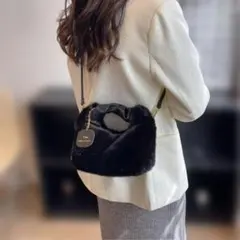 もこもこ★かわいい★2wayショルダーバッグ/ハンドバッグ　斜め掛け/ 肩がけ