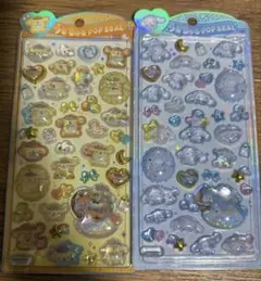 シナモン　ポムポムプリン　うるちゅるポップシール　2点セット