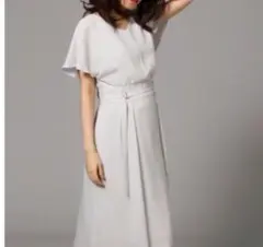 アンタイトル　ワンピース　グレー　グレージュ