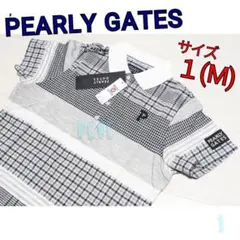 新品 【サイズ1(М)】【ホワイト】パーリーゲイツ 半袖ポロシャツ レディース