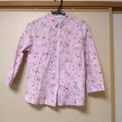 レディース　シャツ　七分袖　サイズL　ピンク色