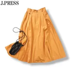 【人気】 【上質】 ジェイプレス ミモレ丈 フレアスカート 9 ♪