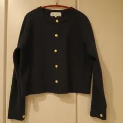 ロペピクニック　カーディガン　ミラノリブニット　黒　38