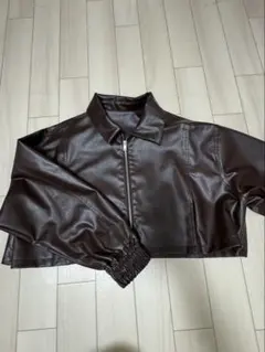 GRL ブラウン クロップドジャケット