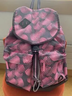 adidas ストライプリュック ピンク/グレー