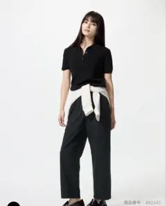 UNIQLO コットンリラックスアンクルパンツ XXL ブラック