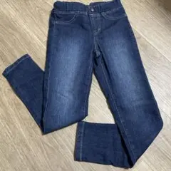GU デニムパンツ 130cm ダークブルー 美品