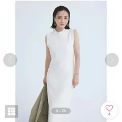 最終値下げ☆ブラッシュニットツイードワンピース　白　アニュアンス未使用　S