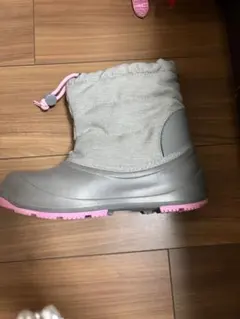 子ども用スノーブーツ グレー/ピンク