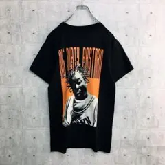 Z0124 Tシャツ 黒 S 綿100 ビッグプリント