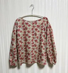 NATURAL BEAUTY BASIC★花柄 長袖ブラウス プルオーバー