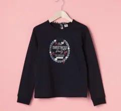 mezzo piano junior チェリー刺しゅうTシャツ 150