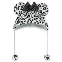 ミニーマウス ヒョウ柄帽子　ファンキャップ