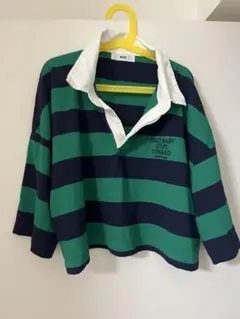 WEGOカットソー　緑　女性用　ボーダー