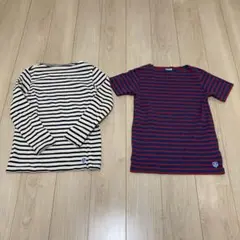 オーシバルのボーダートップスとTシャツの2枚セットです。