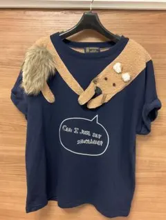RIVET&SURGE 動物モチーフ Tシャツ ネイビーのサムネイル