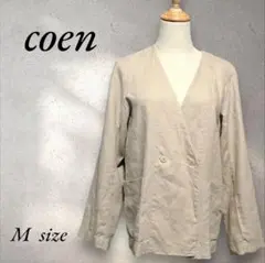 coen ノーカラージャケット Mサイズ