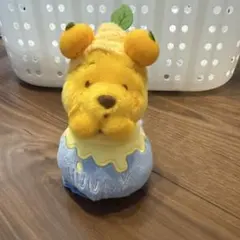 美品　香港ディズニー　プーさん　ぬいぐるみ　みかん　キャラクターグッズ