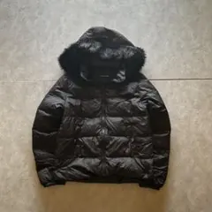 cecil mcbee grunge fur hood down jacket