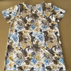 花柄 半袖 Tシャツ カットソー