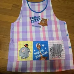 トムとジェリー エプロン　大きいサイズ　保育士　幼稚園　保育園