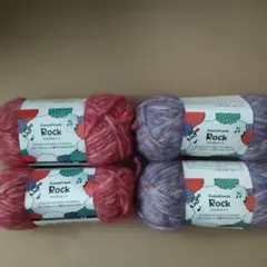 ふわふわロック　毛糸4玉セット　セリア