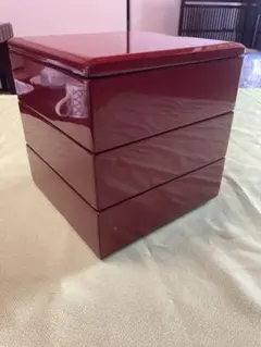 ３段重箱 木製漆塗り 高級漆器 伝統工芸品　シンプルなデザイン