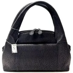 未使用 シャーク JRA ハンドバッグ ブラック 本革レザー キーリング付