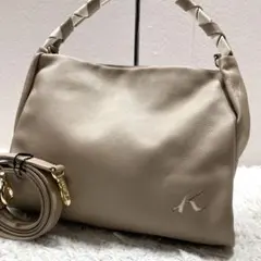 未使用級　キタムラ ショルダーバッグ 2way ブラウンベージュジュ　斜め掛け