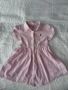 ポロ・ラルフ・ローレン ピンク ストライプ ワンピース