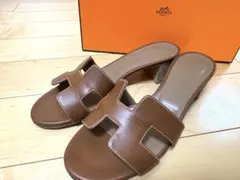 HERMES oran オラン エルメス ゴールド 36.5 - メルカリ
