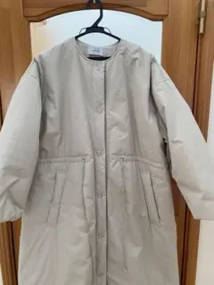 ほぼ新品！お値下げしました！中綿アウターコート　アイボリー　軽くて暖かい
