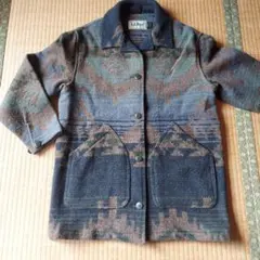 古着　L.L.Bean 80's ネイティブ柄 ウールジャケット