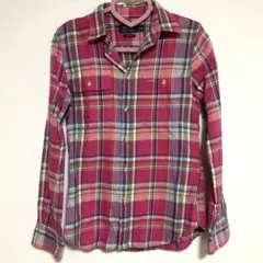 Ralph Lauren チェック柄シャツ 長袖　S 170/92A