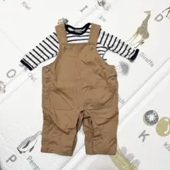 プティマイン　オーバーオール　ロンパース　70  2点セット