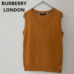 BURBERRY LONDON バーバリーロンドン　ベスト　ロゴ刺繍　オレンジ