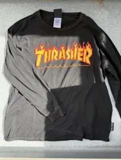 THRASHER フレイムロゴ ロングTシャツ 古着スラッシャー ヴィンテージ