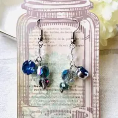 SALE!! スワロフスキーブルークリスタル ピアス