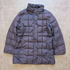 【朝晩の冷え対策】軽量ダウンコート パープル 11R 春アウター きれいめ 上品