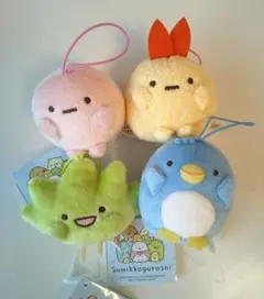 すみっコぐらし　ばんざい　ゴム紐付きマスコットpart２　4種　ナムコ限定