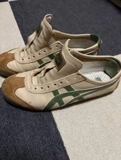 Onitsuka Tiger ベージュ/グリーン スニーカー