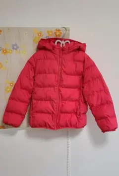 【美品】ユニクロ　キッズ　１３０ｃｍ　レッド　パフテックウォッシャブルパーカ