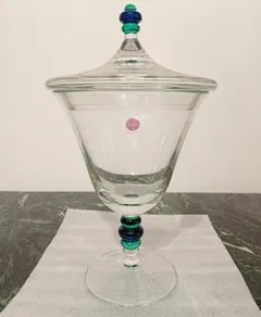 エミールガレ風蓋付き小物入れ (ボンボニエール）パープル 花柄