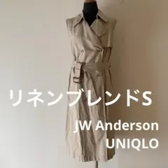 JW Anderson✖️UNIQLOノースリーブリネンブレンドラペルワンピのサムネイル