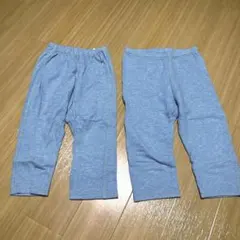 ユニクロ　レギンスパンツ　デニム風　ライトブルー　120cm 2枚セット
