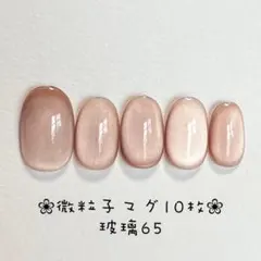 【即購入ok】マグネットネイルチップ　ショートオーバル　ニュアンス　玻璃65