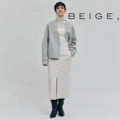 美品　BEIGE,（ベイジ,） GRASSE / リバーウールクロップドコート