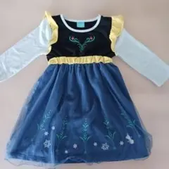 フローラル刺繍 長袖ワンピース 100cm