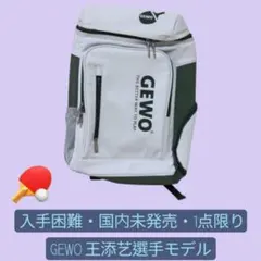 【激レア・日本未発売】GEWO 卓球リュック 王添艺モデル 新品 1点限り