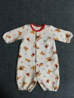 【ミキハウス】クマ柄ロンパース